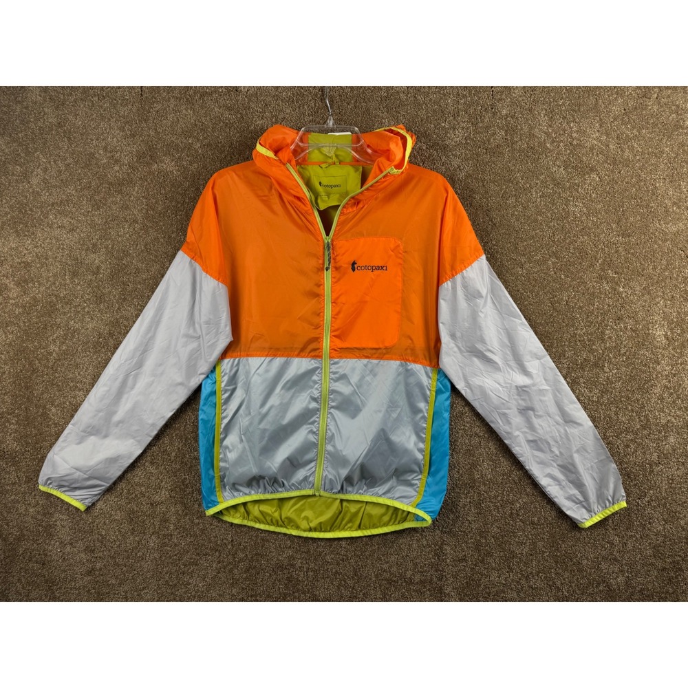 Cotopaxi Teca Technical Windbreaker Jacket Womens Small Orange Colorblock Hooded